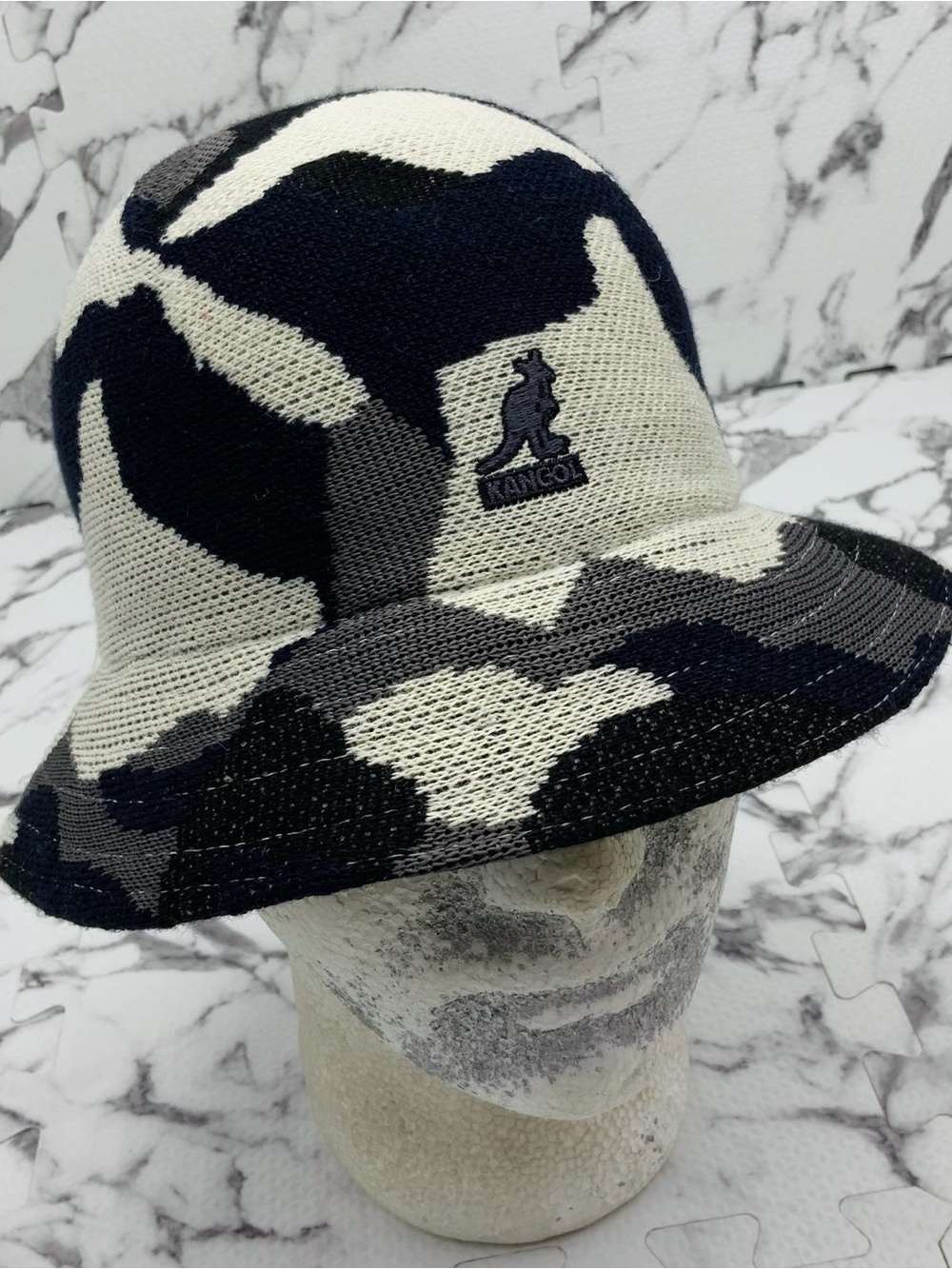 Men’s Kangol Black | Grey | White Joyful Collage Casual Hat NWT